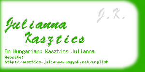 julianna kasztics business card